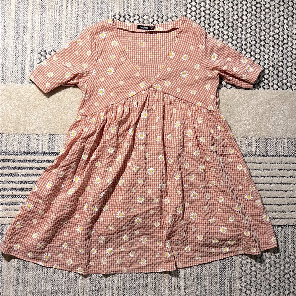 Boohoo Daisy Plaid Dress